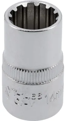 Obrázek produktu pro Yato YT-1466, Socket, 1/2", Metrický, 1 hlava/hlavy, 14 mm, Chrom