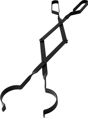 Immagine prodotto di Pinza per legna Unyqoos® in ferro battuto – pinza da fuoco da 66 cm per afferrare in sicurezza la legna, design a forbice, pieghevole fino a 45 cm