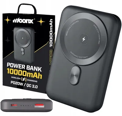 Zdjęcie produktu dla Moonx Powerbank Magnetyczny 10000 Mah Do Magsafe Usb-C 22,5W Szybki Mocny