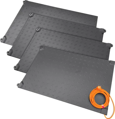 Produktbild von Pro-Mat 225W, anreihbare Gummi-Heizmatte IPX7, Länge 360 x 60 cm, Fußheizmatte für kalte Arbeitsplätze, Freiflächenheizung gegen Eis und Schnee