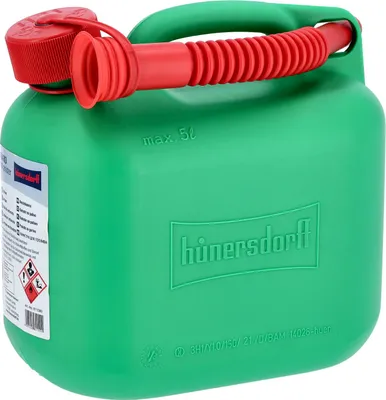 Produktbild von hünersdorff Fuel cans STANDARD, 5 l, Kunststoff, Grün, Benzin, 265 mm, 147 mm
