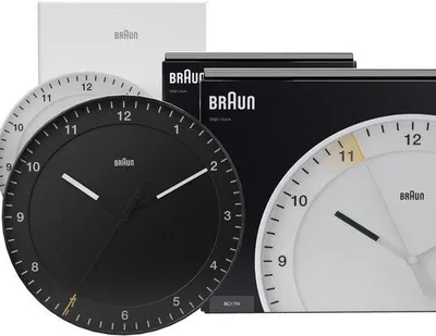 Image de Horloge murale classique 30 cm noir et blanc à quartz