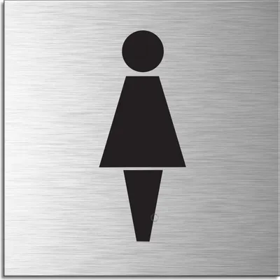 Produktbild von Schild - WC Damen | Türschild 120 x 120 mm Aluminium selbstklebend