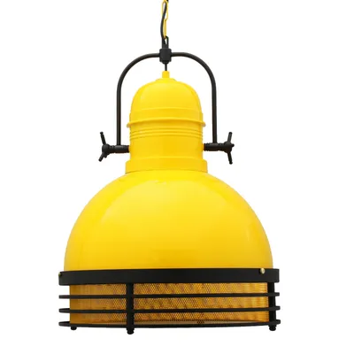 Produktbild von Pendelleuchte Hängelampe Vintage Ø40 cm E27 Gelb Metall Lampe