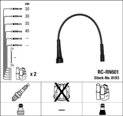 Immagine prodotto di Set di cavi di accensione NGK 8183