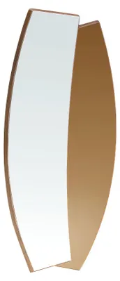 Produktbild von Wandspiegel organische Form Walnuss 3313
