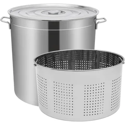 Imagen del producto de Soeppan - 100 litros - Con tapa y asa - Acero inoxidable