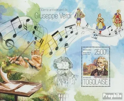 Produktbild von Briefmarken Togo 2013 Mi Block 914 (kompl. Ausgabe) postfrisch Giuseppe Verdi
