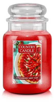 Obrázek produktu pro Country Candle, vonná svíčka "Strawberry Mint Tart", velká, se dvěma knoty (652 g)