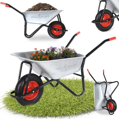 Produktbild von MAXCRAFT Schubkarre / Bauschubkarre Luftbereifung 250 kg 100 L - Schwarz