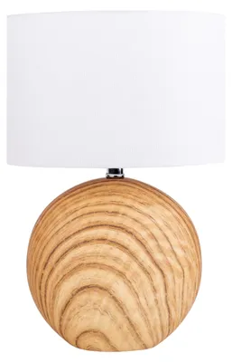 Produktbild von Tischleuchten - Keramik Tischleuchte "WOODY", Tischlampe im Natural Style, ausKeramik in natur, 31,5 cm hoch, Maße 21 x 13,5 cm, E14-Fassung – Schnurschalter