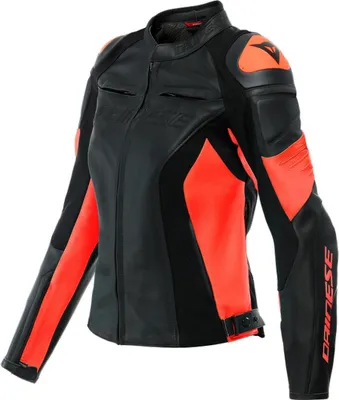 Produktbild von Dainese Racing 4 Damen Motorrad Lederjacke, schwarz/rot, 40