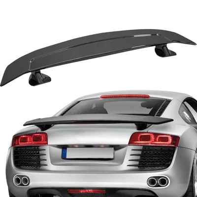 Immagine prodotto di Spoiler auto VEVOR GT Wing, spoiler universale da 46,3 pollici, compatibile con la maggior parte delle berline e delle coupé, materiale ABS ad alta resistenza, ala spoiler posteriore auto, spoiler da corsa BGW/JDM drift nero lucido