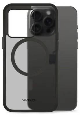Produktbild von Mobilize Hybrid iPhone 15 Pro Max MagSafe Hülle Hardcase Backcover Stoßfest - Schwarz
