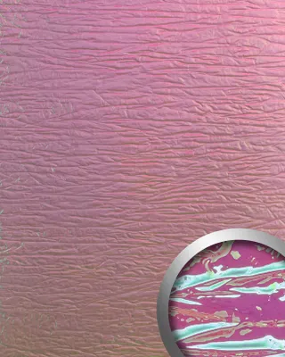 Imagen del producto de WallFace 29018: Panel decorativo para pared, diseño "Hollywood", acabado metálico, color rosa que cambia, cobertura de 2,6 m²