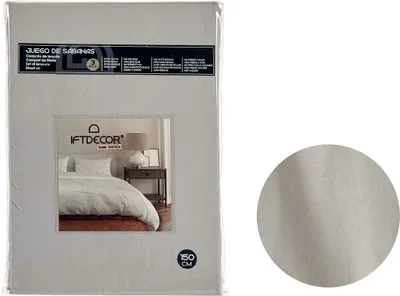 Immagine prodotto di Set di biancheria da letto grigio per materasso matrimoniale 3 pezzi