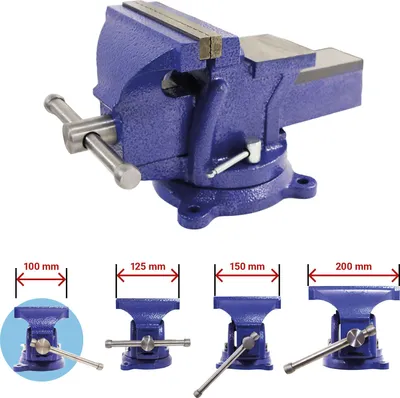 Produktbild von Bituxx Schraubstock Handschraubstock Werkbank Werkstatt Drehbar 360 Grad 100 mm mit Amboss MS-19683
