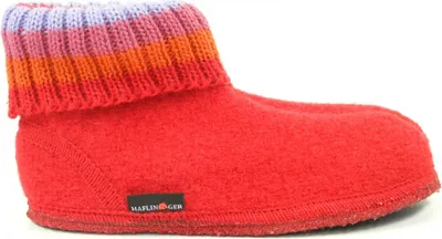 Produktbild von Haflinger Schuhe Damen Herren Hausschuhe Hüttenschuhe Wolle Paul 631051, Größe:42 EU, Farbe:Rot