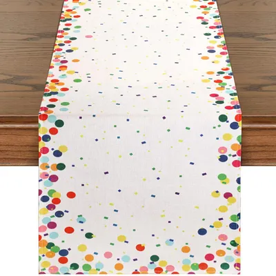 Imagen del producto de Camino de mesa 40 x 140 cm Globos de colores para decoración de fiestas