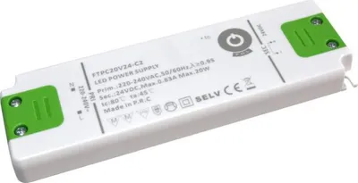 Produktbild von LED Netzteil 24V 0.83A CV Kunststoffgehäuse