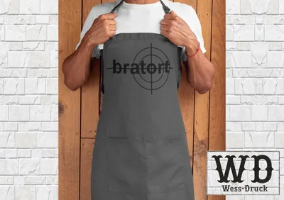 Produktbild von Kochschürze Grillschürze Bratort Dunkelgrau Schwarz