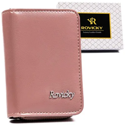 Produktbild von Klassische, kleine Damenbrieftasche mit Reißverschluss - Rovicky
