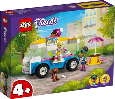 Zdjęcie produktu dla LEGO 41715 Friends Furgonetka z lodami na lato z pojazdem i minilaleczką Andreą, zestaw upominkowy dla dzieci w wieku od 4 lat