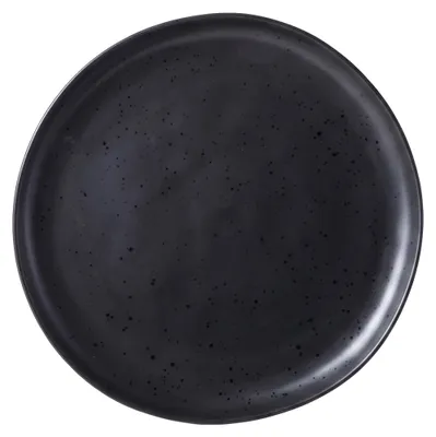 Productafbeelding van Keramisch ondiep bord Obsidian, 27x26 cm – mat zwart, Clay