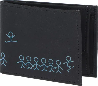 Produktbild von oxmox Geldbörse New Cryptan RFID Protect Pocketbörse Jumping Jack 2.0 Print Cyan Black schwarz