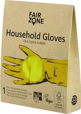 Image de FAIR ZONE Gant en caoutchouc H2826 L jaune 1paire