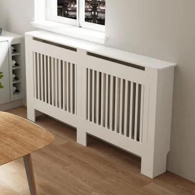 Immagine prodotto di Copertura in legno per radiatore con lamelle verticali, 100 cm