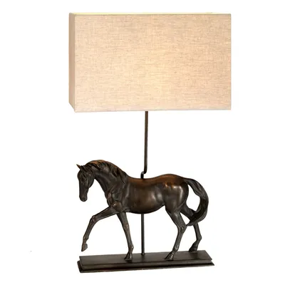 Obrázek produktu pro Stolní lampa Dorado 1xE27 V:77 D:28 Ø:42 Kůň Bronzová patina