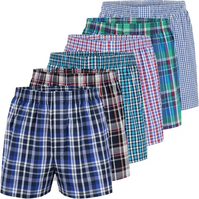 Produktbild von Set von 6 Herren Boxershorts aus 100% Baumwolle
