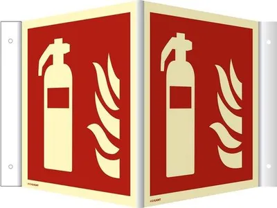 Produktbild von Brandschutzschild - Lichtgevend für Notsituationen - 20 x 20 cm
