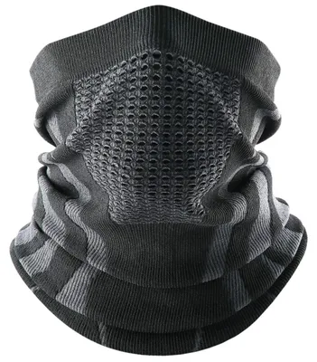 Immagine prodotto di Scaldacollo antivento e traspirante, unisex, nero, 22x40 cm