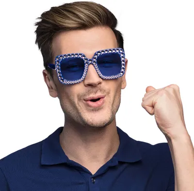 Produktbild von Boland 661992, Karnevalskostüm-Brille, Erwachsener, Uni, Polycarbonat (PC), Acryl, Blau, 50 g