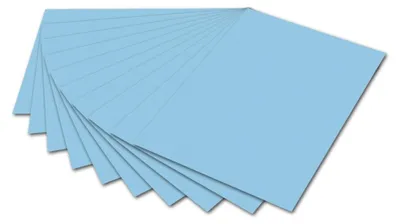 Produktbild von Folia Zeichenpapier A4 himmelblau 130g 100 Blatt Bastelpapier