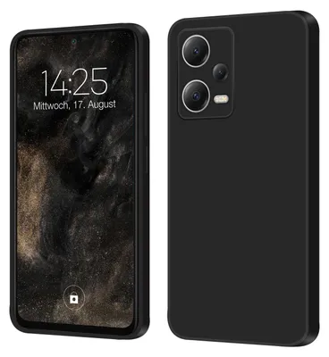 Produktbild von Hülle für Xiaomi Redmi Note 12 5G Case Cover Bumper Smartphone Softgrip Schutzhülle Farbe: Schwarz