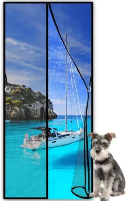 Obrázek produktu pro Síť proti hmyzu – samouzavírací, magnetická – 180 x 230 cm – černá