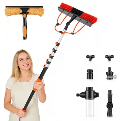 Teleskop-Reinigungsset mit Wasserzufuhr, 4,8 m, 50 cm