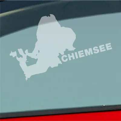 Produktbild von Auto Aufkleber Chiemsee See Deutschland Urlaub 10x6 cm Milchglas Sticker Heckscheibenaufkleber