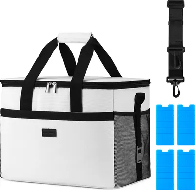 Produktbild von Packaway 4-lagige isolierte Kühltasche - Lunchtasche 30 Liter - Weiß