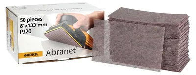 Produktbild von Mirka Schleifblätter Abranet 81 x 133 mm Grip P100 50 Stück 5417805010