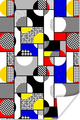 Produktbild von MuchoWow® Poster Malerei - Mondrian - Farben 40x60 cm - Plakate für die Wand - Poster Babyzimmer