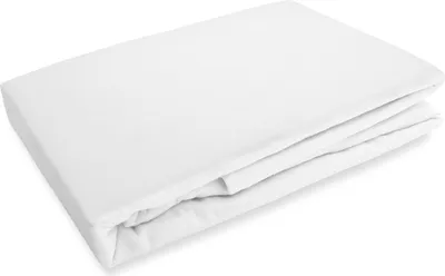 Image de Drap de lit, drap-housse en flanelle 200 x 220 cm, blanc