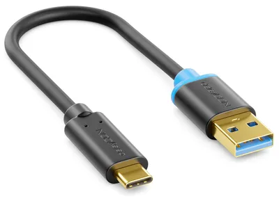 Produktbild von deleyCON 0,15m USB-C Kabel USB 3.0 5 Gbit/s USB-A auf USB-C