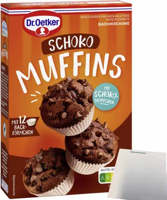 Produktbild von Dr. Oetker Backmischung Muffins Schoko (345g Packung) + usy Block