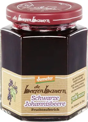 Produktbild von die beerenbauern - Schwarzer Johannisbeer Fruchtaufstrich - 200g
