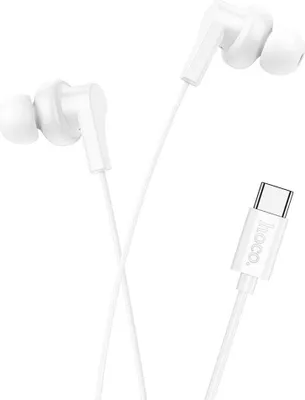 Image de Écouteurs à fil HOCO Type C avec microphone M114 blanc
