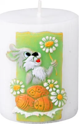 Zdjęcie produktu dla Świeca wielkanocna rzeźbiona Świeca wielkanocna d6x7cm